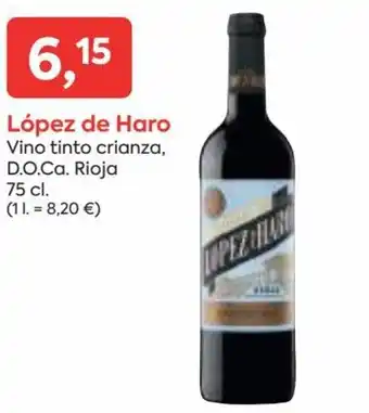 Suma Supermercados López de Haro Vino Tinto Crianza, D.O.Ca. Rioja 75 cl. oferta