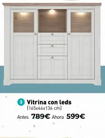 Vitrina Con Leds 165 x 44 x 136 cm