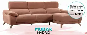 Mubak Chaise Longue 273 x 162 x 98 cm oferta