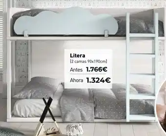 Mubak Litera 2 Camas 90 x 190 cm oferta