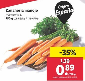 Lidl Zanahorias oferta