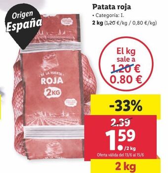 Lidl Patatas oferta