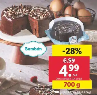 Lidl Pastel de chocolate la cestera oferta
