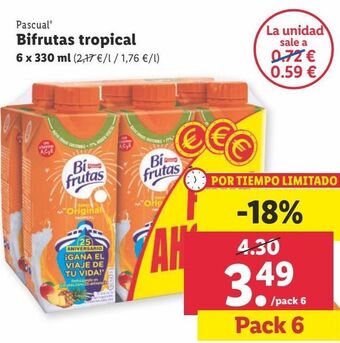Lidl Bifrutas pascual oferta