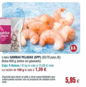 Abordo Gambas Peladas oferta