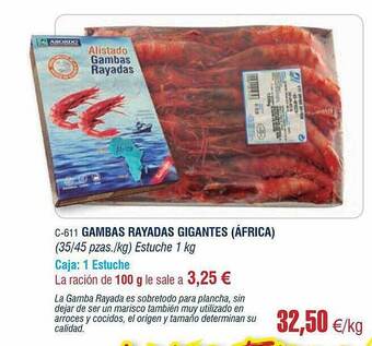Abordo Gambas Rayadas Gigantes oferta
