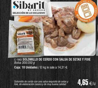 Abordo Solomillo De Cerdo Con Salsa De Setas Y Foie oferta