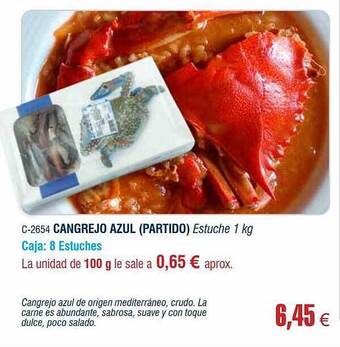 Abordo Cangrejo Azul oferta