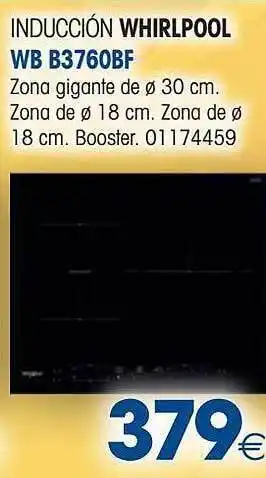 Master Cadena Inducción Whirlpool Wb B3760bf oferta