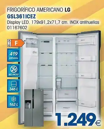Master Cadena Frigorífico Americano Lg Gll361icez oferta