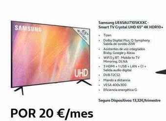 Movistar Samsung Ue65au7105kxxc Smart Tv Crystal Uhd 65 oferta