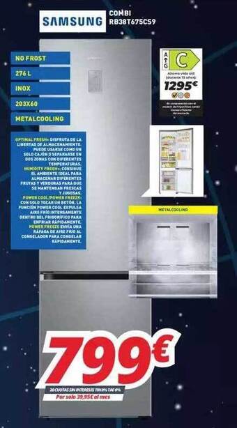 Mi electro Samsung Combi Rb38t675c59 oferta