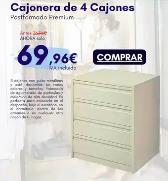 Bricolaje Soriano Cajonera De 4 Cajones oferta