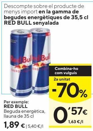 Caprabo Red Bull Beguda energètica llauna de 35 cl oferta
