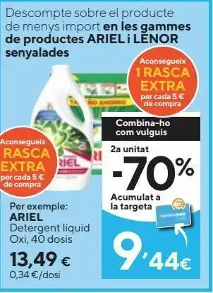 Caprabo Ariel Detergente líquido Oxi, 40 dosis oferta