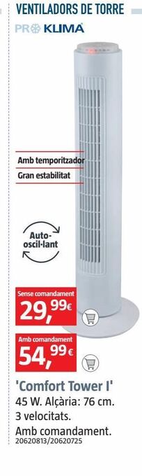 Bauhaus Ventilador torre oferta