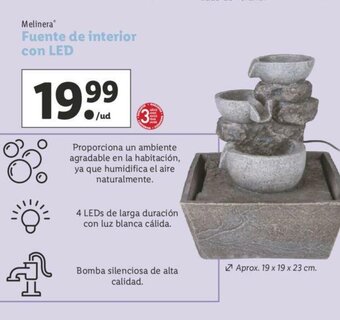 Lidl Fuente de interior con LED oferta