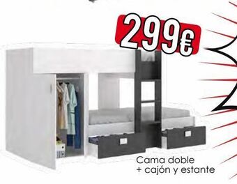 Atrapamuebles Cama doble + cajón y estante oferta