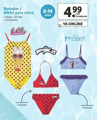 Lidl Bañador Bikini para chica oferta