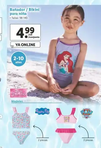 Lidl Bañador/Bikini para niña oferta