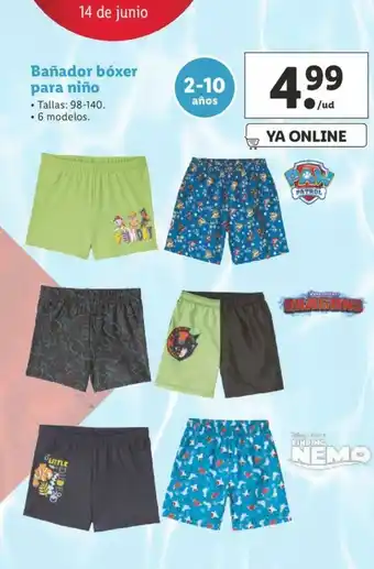 Lidl Bañador Boxer para niño oferta