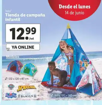 Lidl Tienda de campaña infantil oferta
