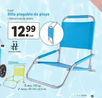 Lidl Silla Plegable de playa oferta