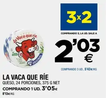 BM Supermercados La Vaca Que Ríe Queso, 24 Porciones 375 g Net 3x2 oferta