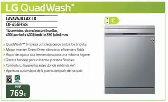 Tien 21 LG QuadWash™ Lavavajillas DF455HSS oferta