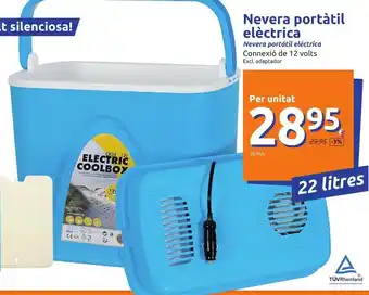 Action Nevera Portàtil Elèctrica Connexió de 12 Volts 22 Litres oferta