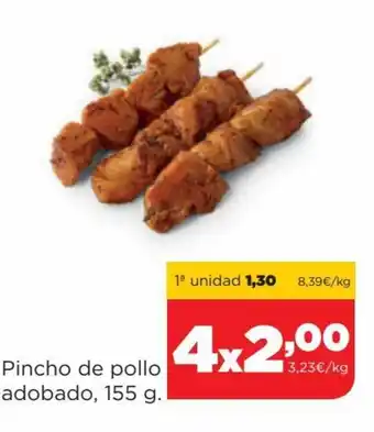 Alimerka Pincho de Pollo Adobado, 155 g. 4x oferta
