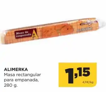 Alimerka Alimerka Masa Rectangular Para Empanada, 280 g. oferta