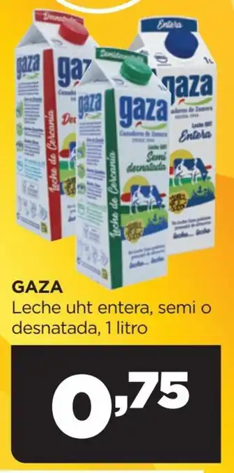 Gaza Leche UHT Entera, Semi o Desnatada, 1 Litro