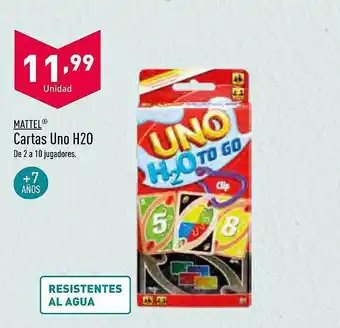 ALDI Mattel Cartas Uno H2o oferta