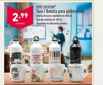 ALDI Home Creation Taza Botella Para Profesorado oferta