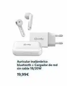 Auricular Inalámbrico Bluetooth + Cargador De Red Sin Cable 18 20w
