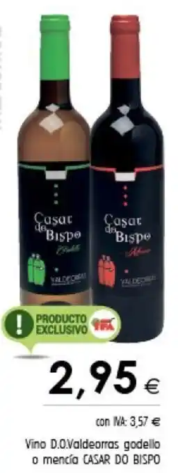 Cash Ifa Casar Do Bispo Vino D.O Valdeorras godello o mencía oferta