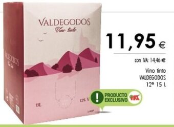 Cash Ifa Valdegodos Vino tinto 12° 15 l oferta