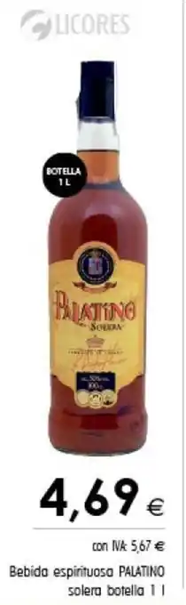 Cash Ifa Licores Palatino Bebida espirituosa solera botella 1 l oferta
