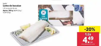 Lidl Lomos de bacalao oferta