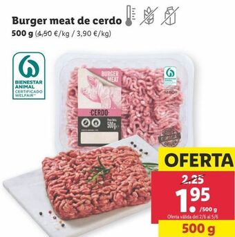 Lidl Carne picada de cerdo oferta