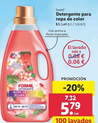 Lidl Detergente para ropa de color formil oferta