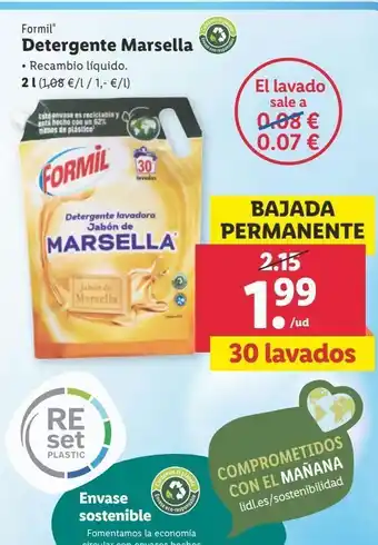 Lidl Detergente marsella formil oferta