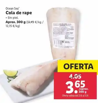 Lidl Cola de rape ocean sea oferta
