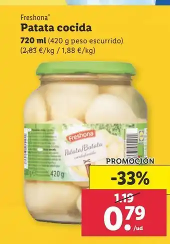 Lidl Patata cocida freshona oferta