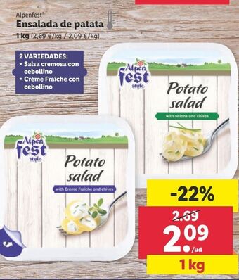 Lidl Ensaladas alpenfest oferta