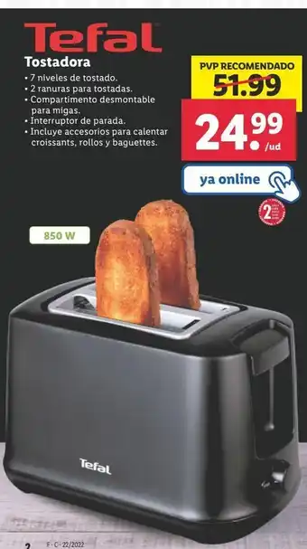 Lidl Tostadora tefal oferta