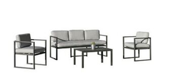 Leroy Merlin Conjunto de jardín long beach antracita de 5 plazas tg oferta