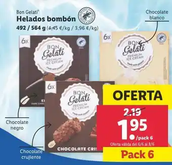 Lidl Bombón helado bon gelati oferta