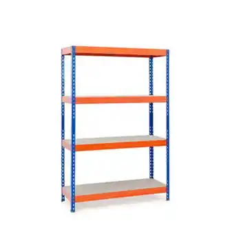 Leroy Merlin Estantería metálica 192x100x50cm azul naranja 5 baldas 300kg oferta